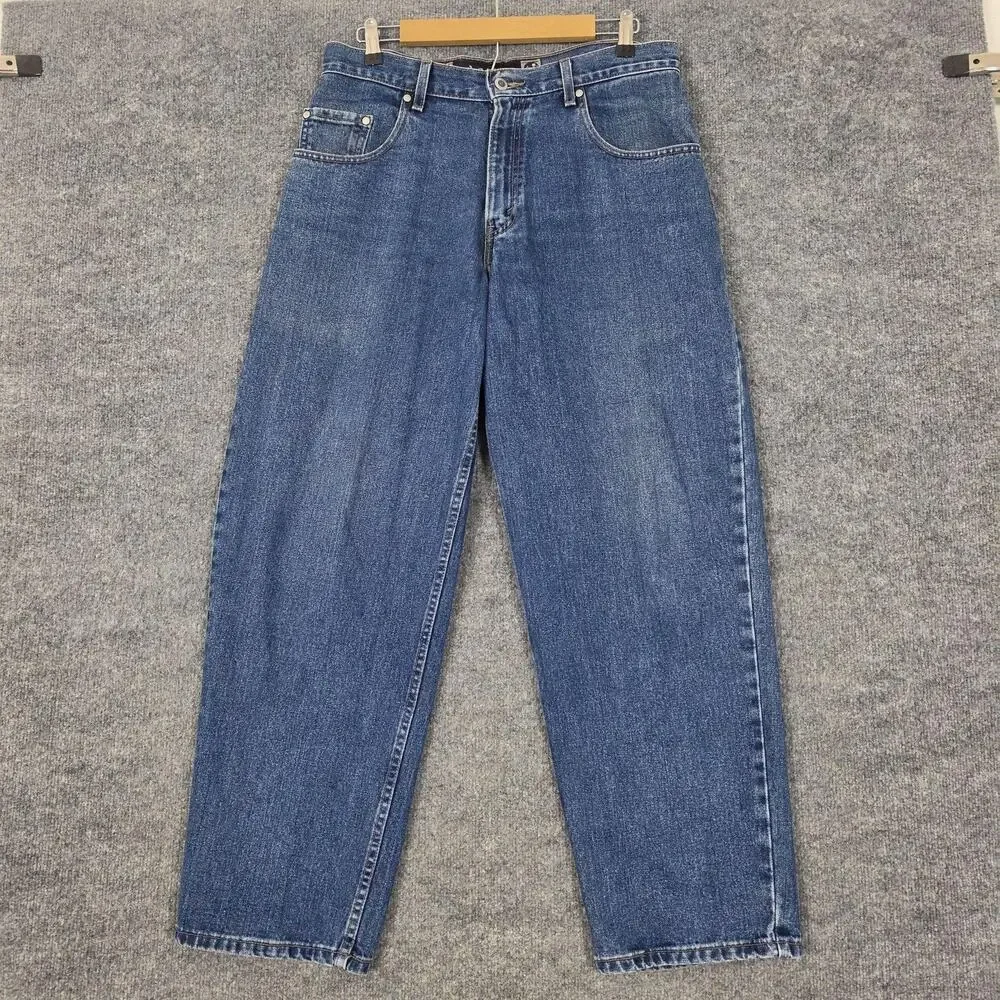 Vintage Levis Jeans Mens 34x30 SilverTab Baggy Relaxed Blue Y2K Made USA 90s